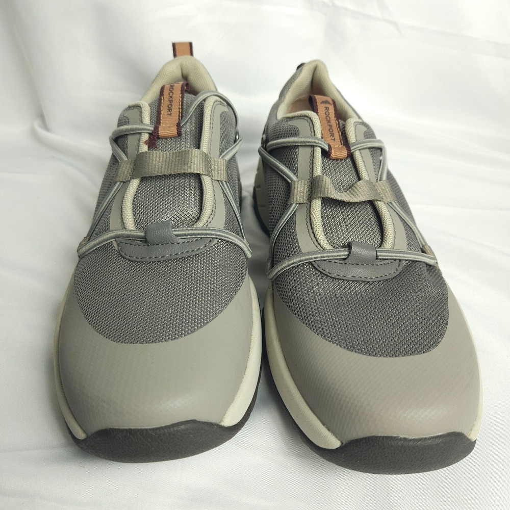 NWOB Rockport Spruce Peak Waterproof Hiking Shoes Gray Womens 8 Slip-On